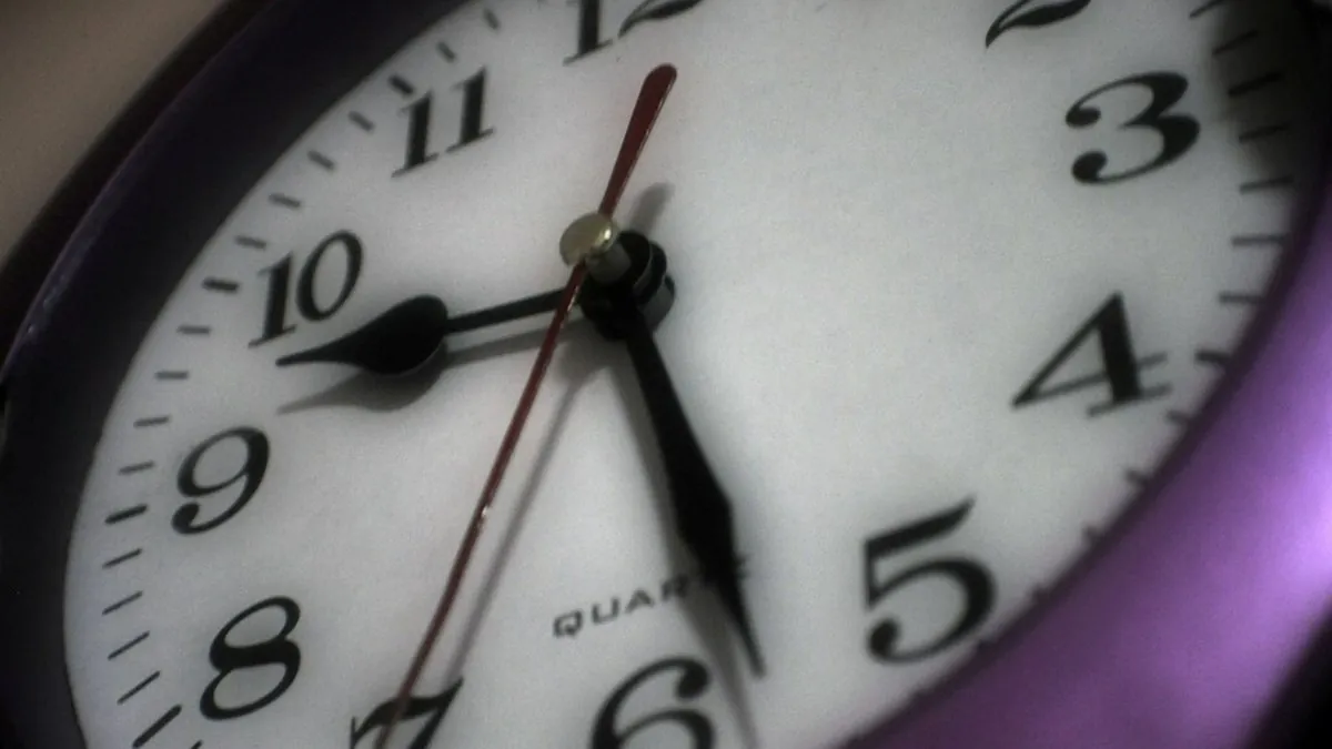 Quadrante di un orologio in primo piano